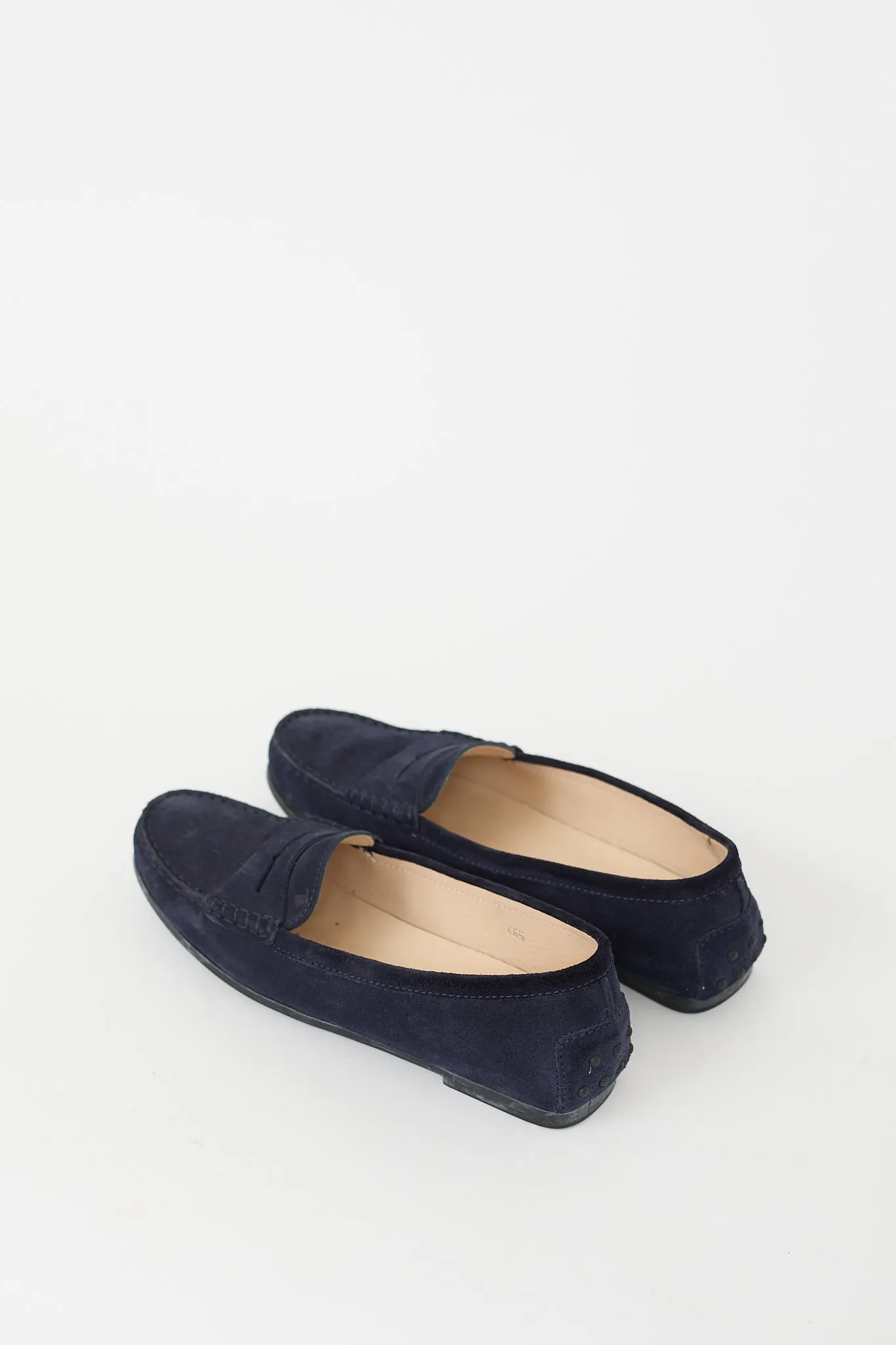 Navy Suede Driving Loafer
