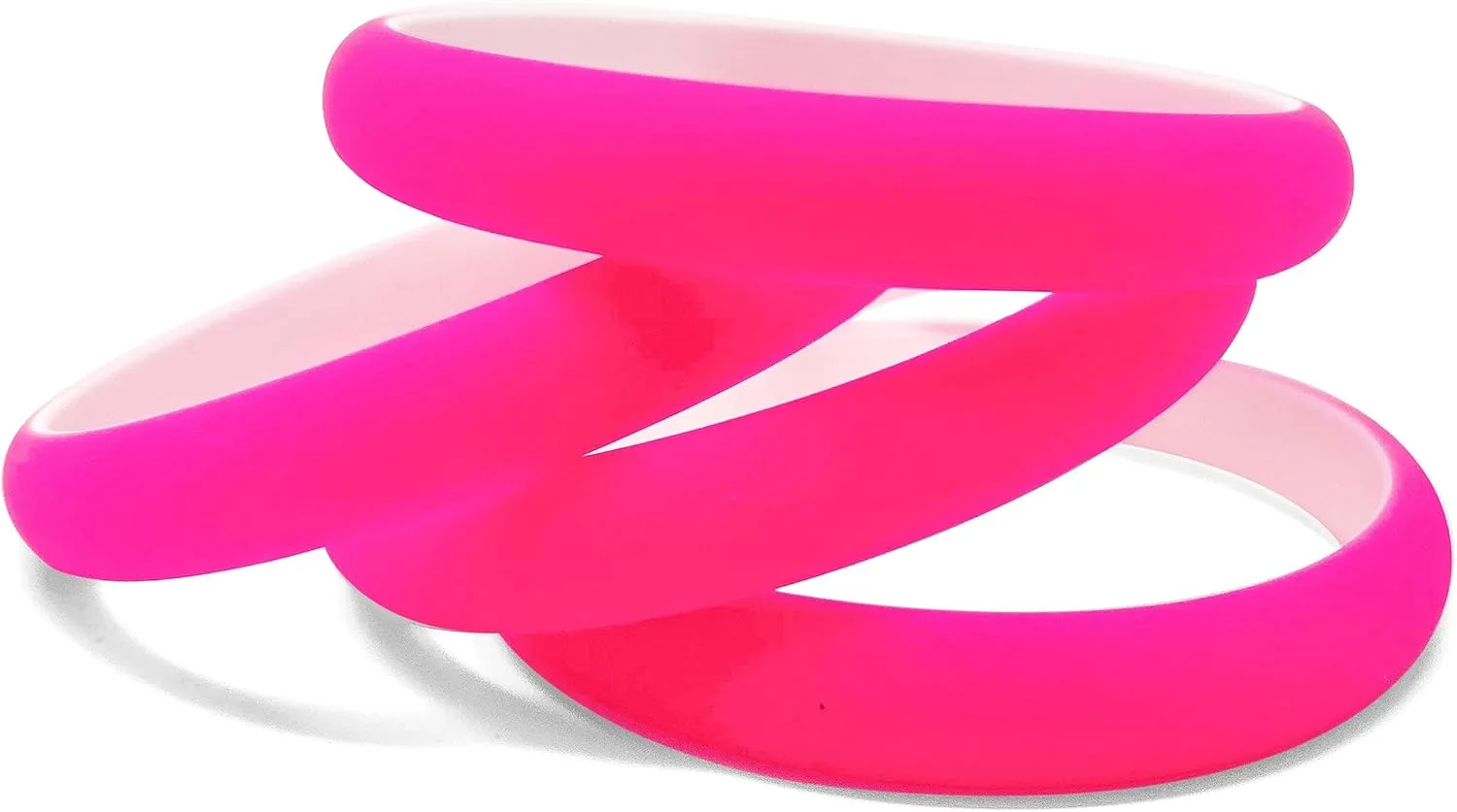 NEON NATION 4 Pack Thin 1/2 Inch Fluorescent Bright Neon Colored Matt Finish 80s Style Bangle Bracelets