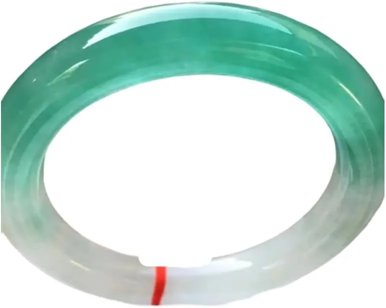 Newest Natural Jadeite Bangle rare White blue high ice Round Bar Bracelet