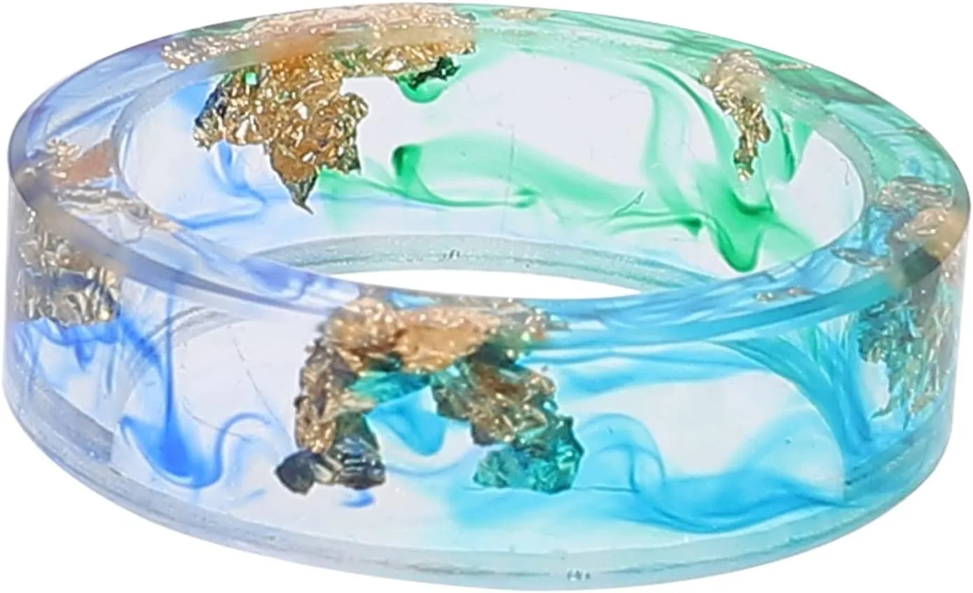NOLITOY Ring Resin Jewelry Fashion Accessory Handmade Ring Elegant Foil Appearance