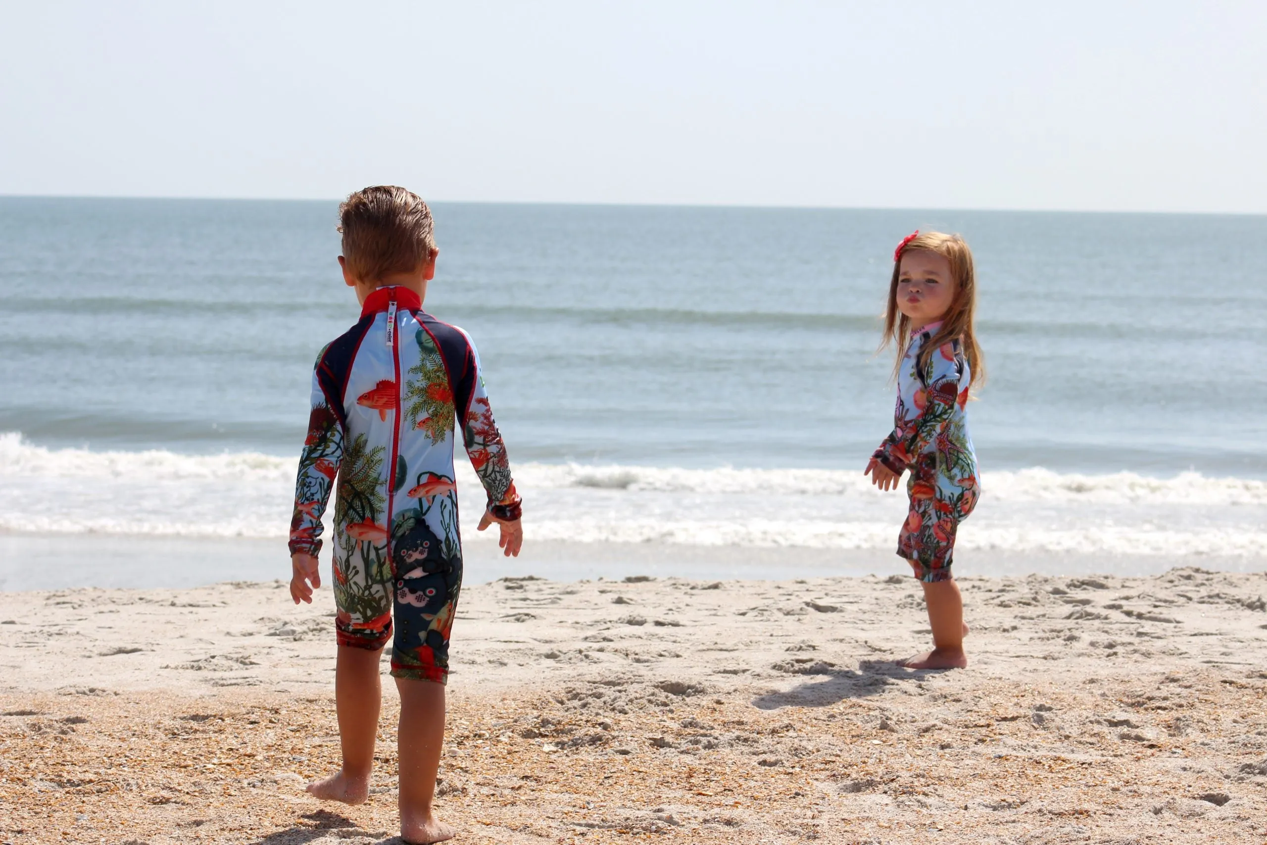 Oceano Sea Lion Girls Long Sleeve Sunsuit