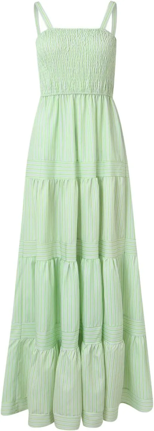 Ollysqiar Dresses Women's 2023 Floral Summer Dress Wrap V Neck Short Sleeve Belted Ruffle Hem A-Line Bohemian Dresses A02 12