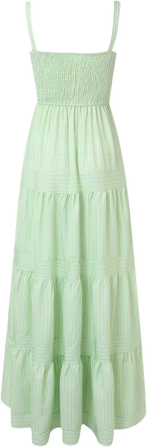 Ollysqiar Dresses Women's 2023 Floral Summer Dress Wrap V Neck Short Sleeve Belted Ruffle Hem A-Line Bohemian Dresses A02 12