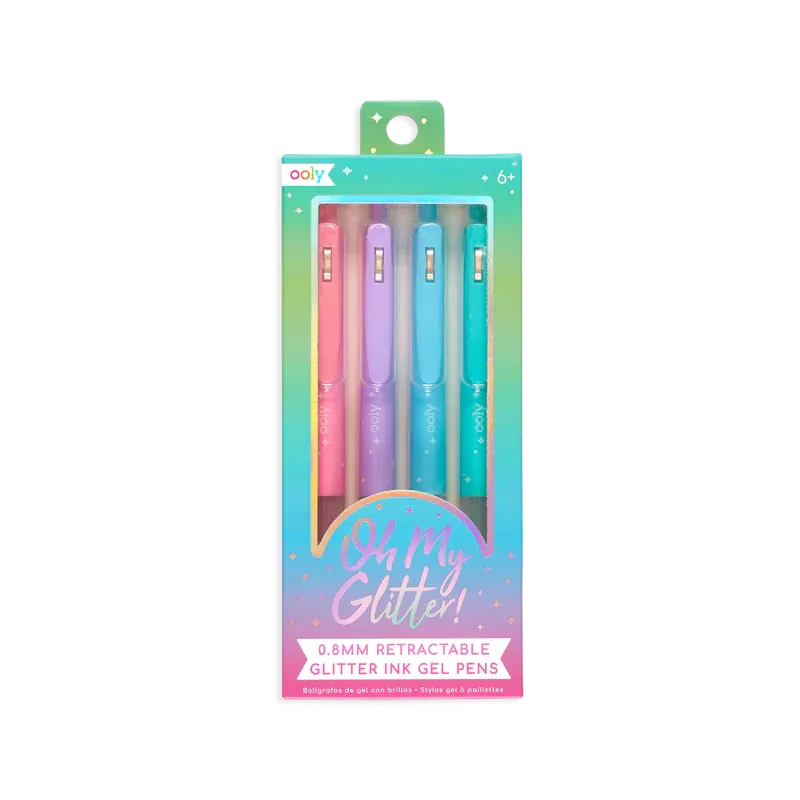 Ooly Oh My Glitter! Retractable Glitter Gel Pens (set of 4)