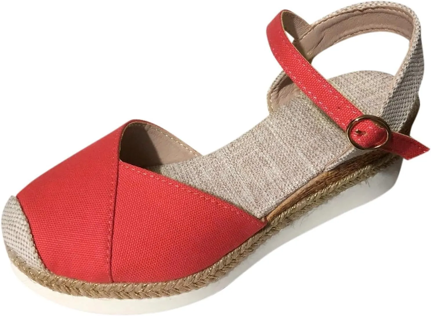 Orthopedic Platform Wedge Sandals for Women Arch Support Closed Toe Dressy Summer Buckle Ankle Strap Espadrilles Shoes Comfortable Walking Wedges Heels Open Casual Beach 2025 Vacation
