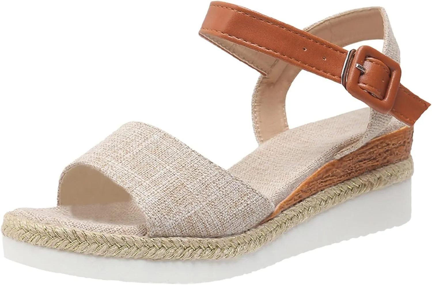Orthopedic Sandals for Women Summer Platform Wedge Sandals Dressy Open Toe Ankle Strap Espadrilles Sandal, Casual Slip on Dress Shoes Beach Boho Comfortable Outdoor Shoes