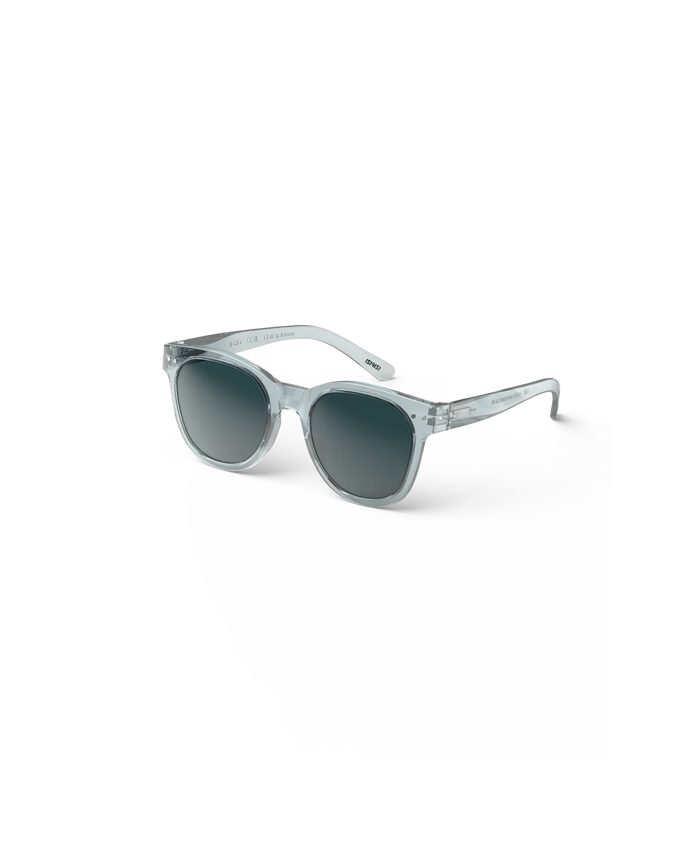Oversized Frozen Blue Trapeze Sunglasses