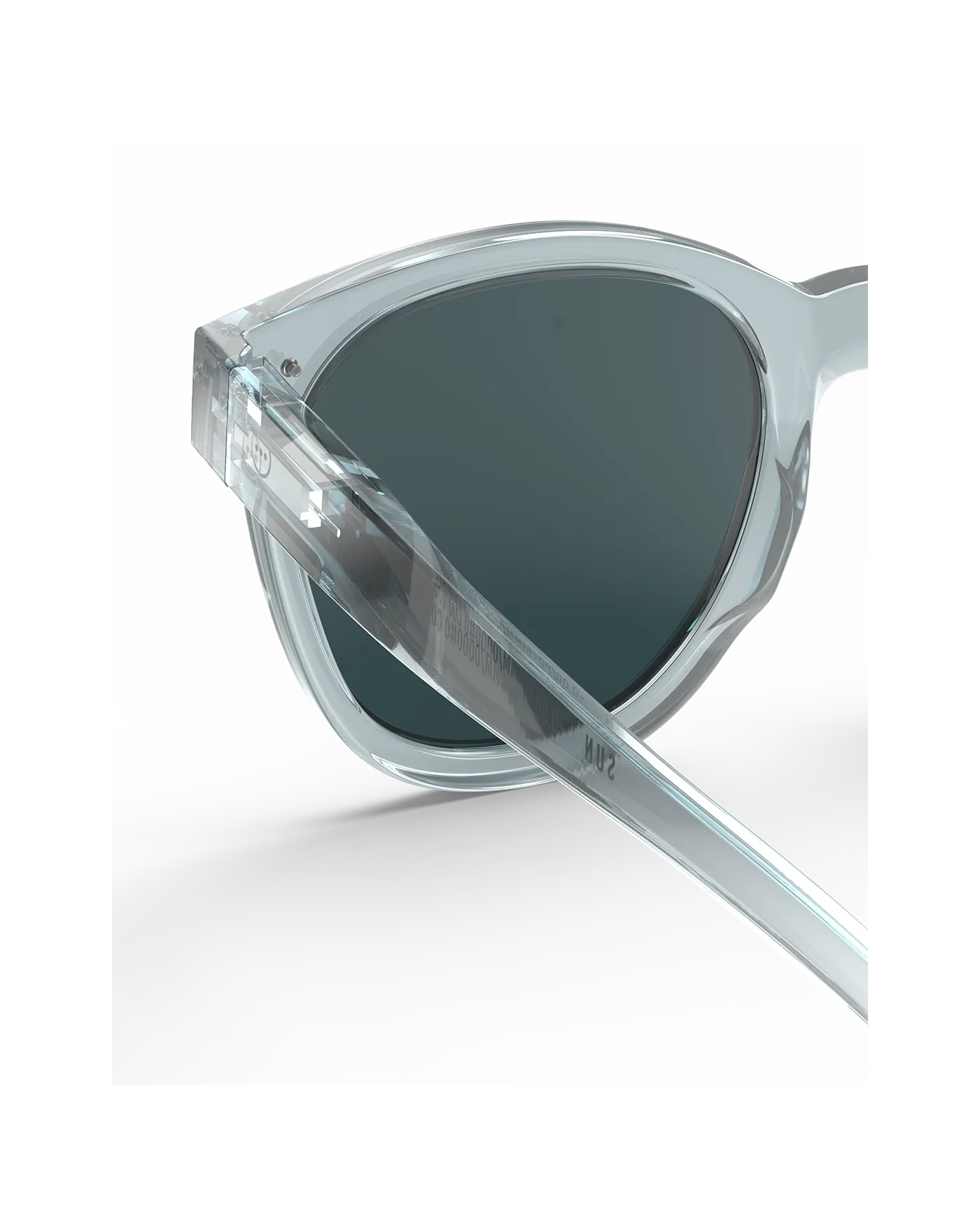 Oversized Frozen Blue Trapeze Sunglasses