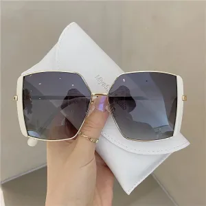 Oversized New Fashion Classic Woman Large Vintage Frame Sun Square Sunglasses