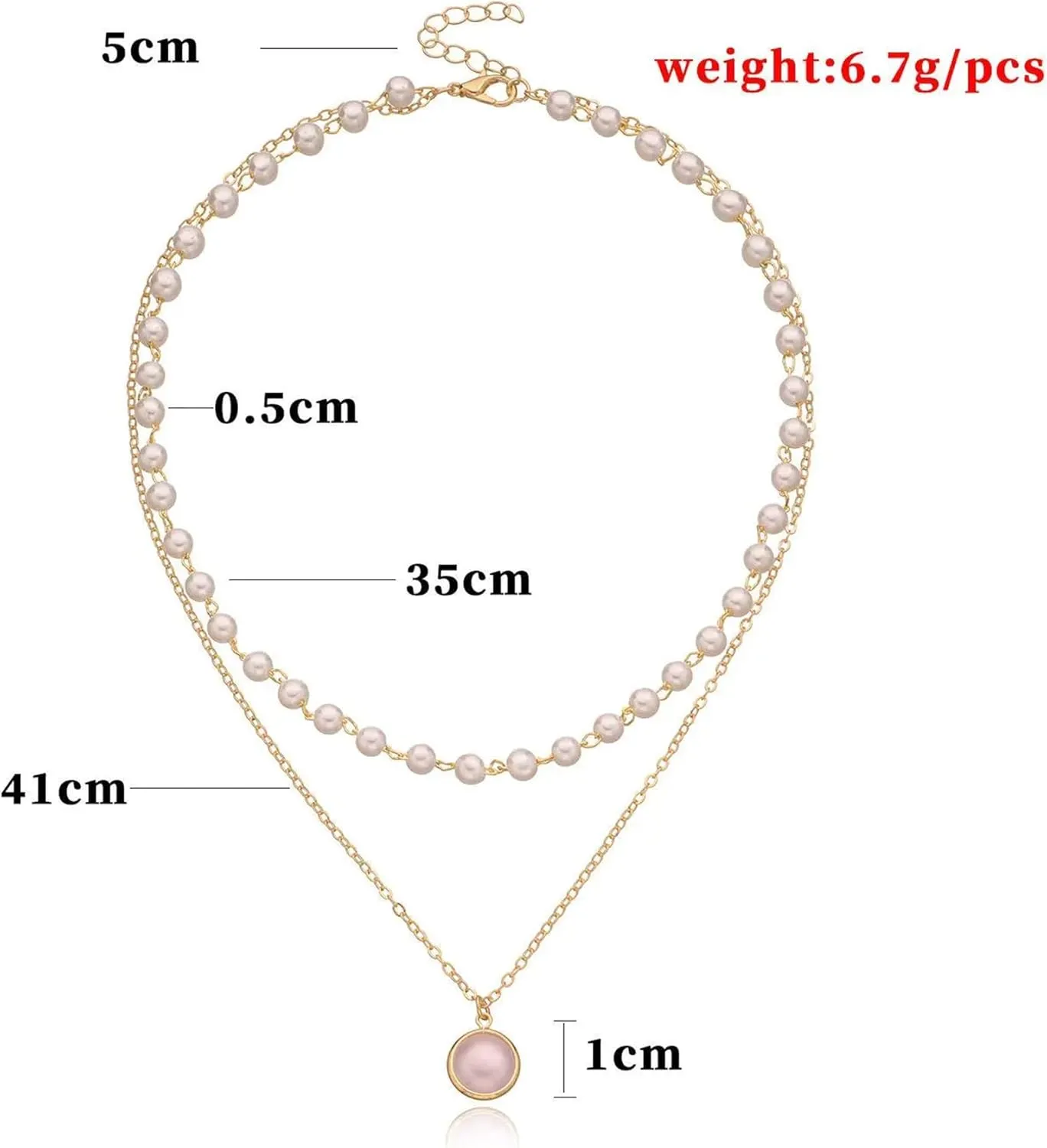 Pearl Necklaces for Women 14k Gold Plated Layered Pearl Necklaces Dainty Pearl Pendant Necklace Freshwater Pearls Choker Necklace Wedding Pearl Necklaces Pearl Jewelry Gifts