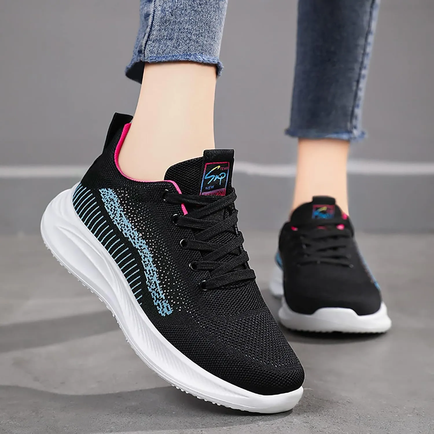 Platform Sneakers for Women High Top Walking Shoes Women Flat Feet Arch Support Wide Nursing Shoes Women Wide Toe Box Shoes Women Sneakers Zapatos De Trabajo para Mujer Antideslizante E Impermeables
