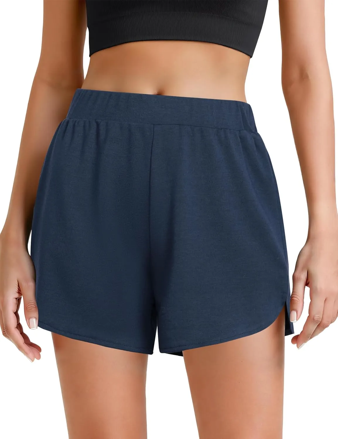 Quenteen Womens Sweat Shorts Summer Lounge Cotton Shorts Pj Bottoms Sleep Shorts