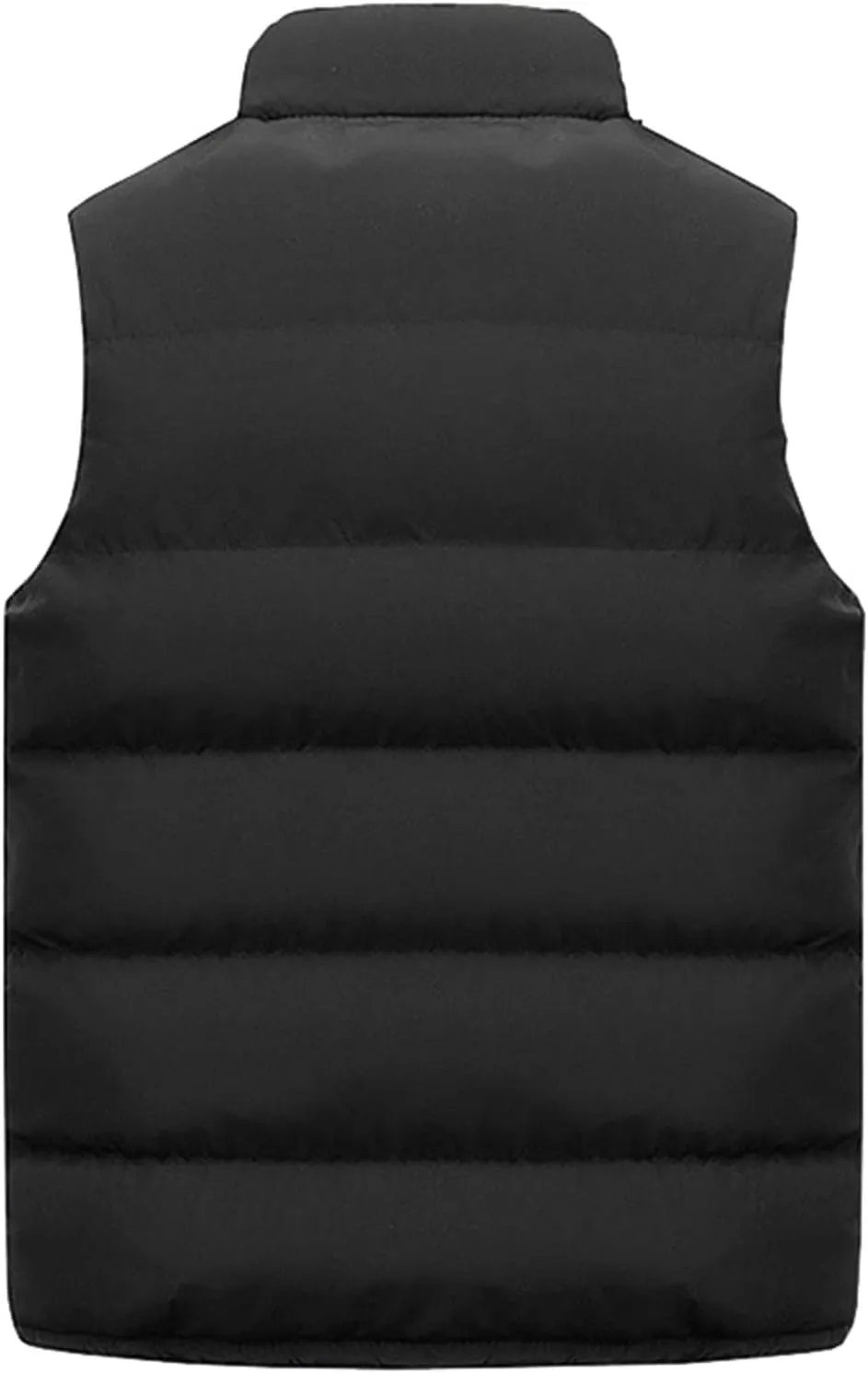 QWENTMTNTY Mens Outerwear Puffer Vests Casual Sleeveless Windbreakers Jackets Removable Hood Big Tall Cotton Quilted Jackets