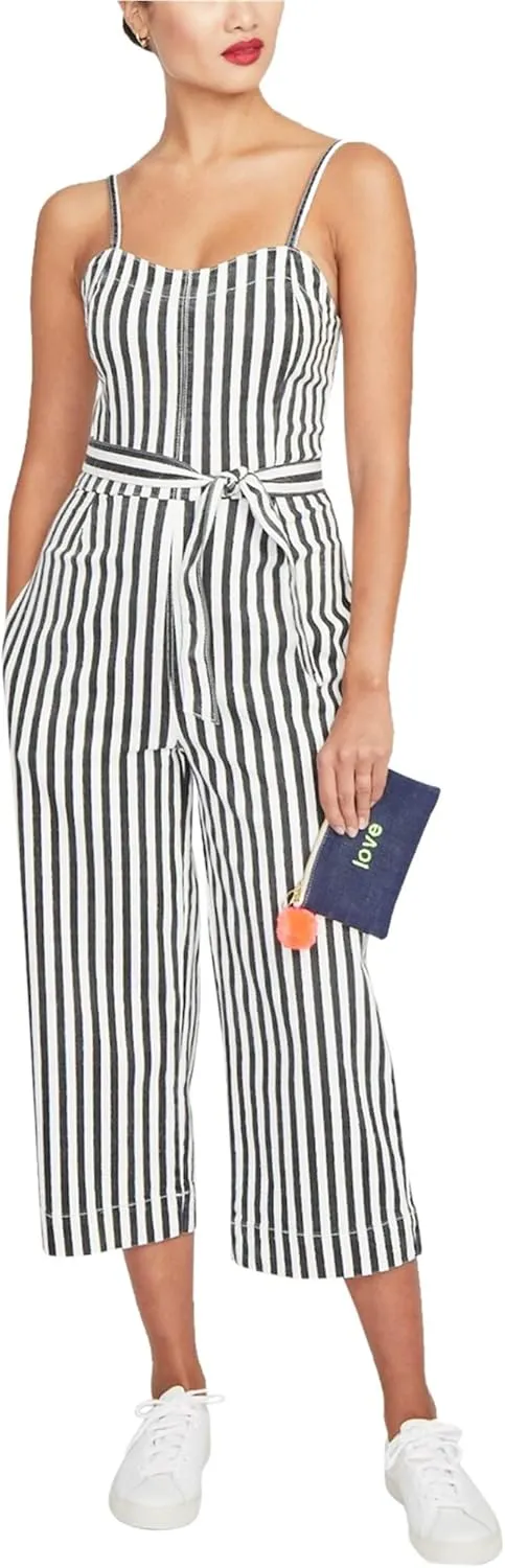 Rachel Roy Womens Twill Jumpsuit, Black, 6