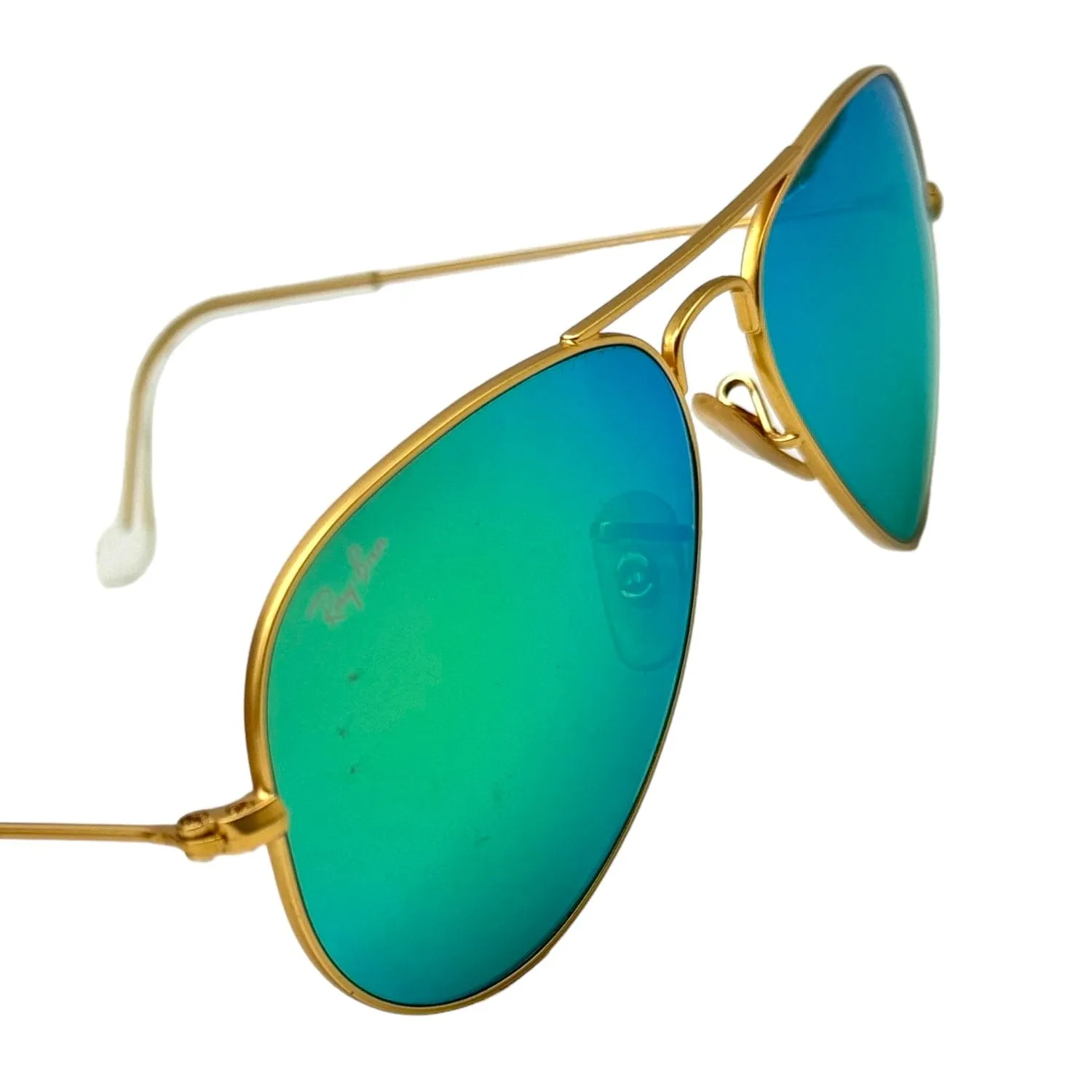 RAY-BAN Unisex Metal Aviator Sunglasses - Gold