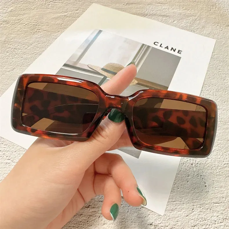 Rectangle Vintage Popular Eyewear Sun Designer Fashion Female Square Retro New Sunglasses
