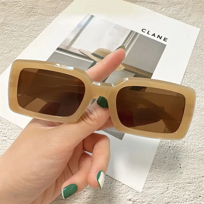 Rectangle Vintage Popular Eyewear Sun Designer Fashion Female Square Retro New Sunglasses