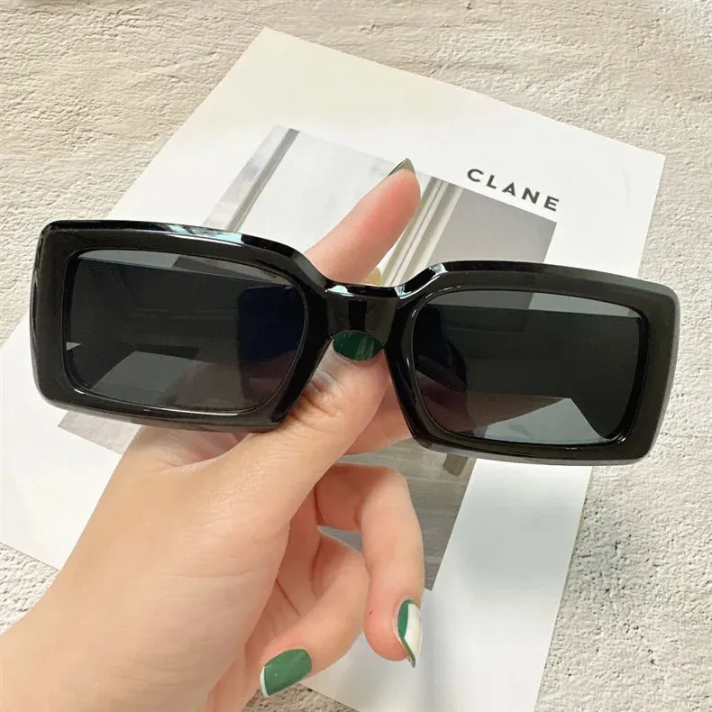 Rectangle Vintage Popular Eyewear Sun Designer Fashion Female Square Retro New Sunglasses
