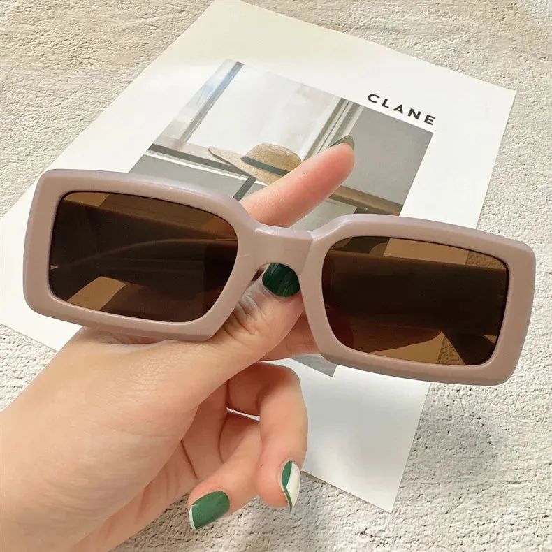 Rectangle Vintage Popular Eyewear Sun Designer Fashion Female Square Retro New Sunglasses