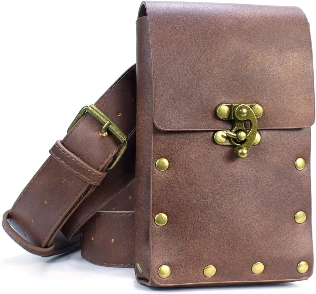 Renaissance Costume Retro Belt Pouch Steampunk Waist Bag Medieval Casual Daypack Gothic Festival Cosplay Halloween Accessory
