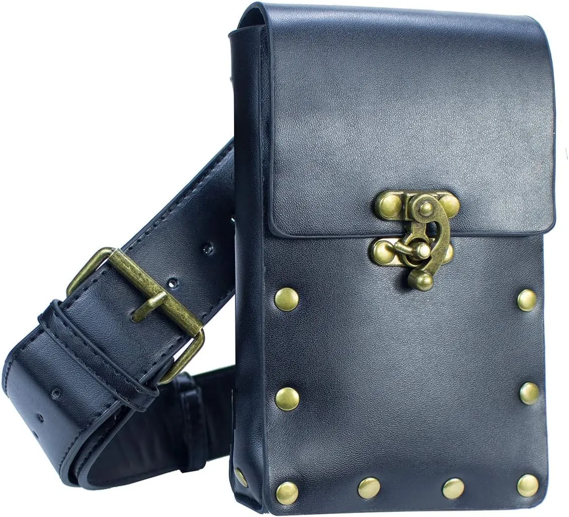 Renaissance Costume Retro Belt Pouch Steampunk Waist Bag Medieval Casual Daypack Gothic Festival Cosplay Halloween Accessory