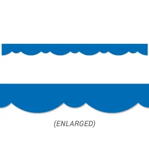 Royal Blue Stylish Scallops Border Trim