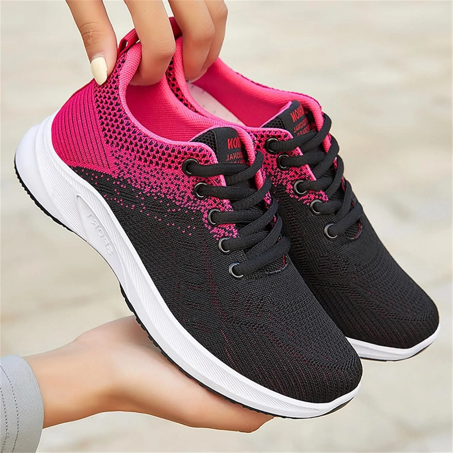 SBGMoSJ Black Platform Sneakers for Women Womens Running Shoes Size 9.5 White Shoes for Women Sneakers Trendy Black Womens Platform Sneakers Size 11 Wide Cycling Shoes for Women