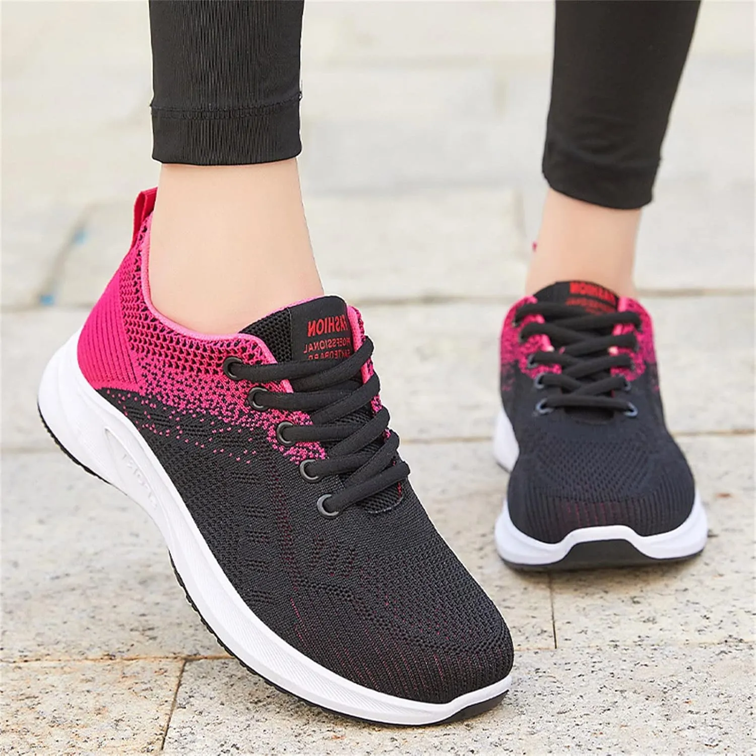SBGMoSJ Black Platform Sneakers for Women Womens Running Shoes Size 9.5 White Shoes for Women Sneakers Trendy Black Womens Platform Sneakers Size 11 Wide Cycling Shoes for Women