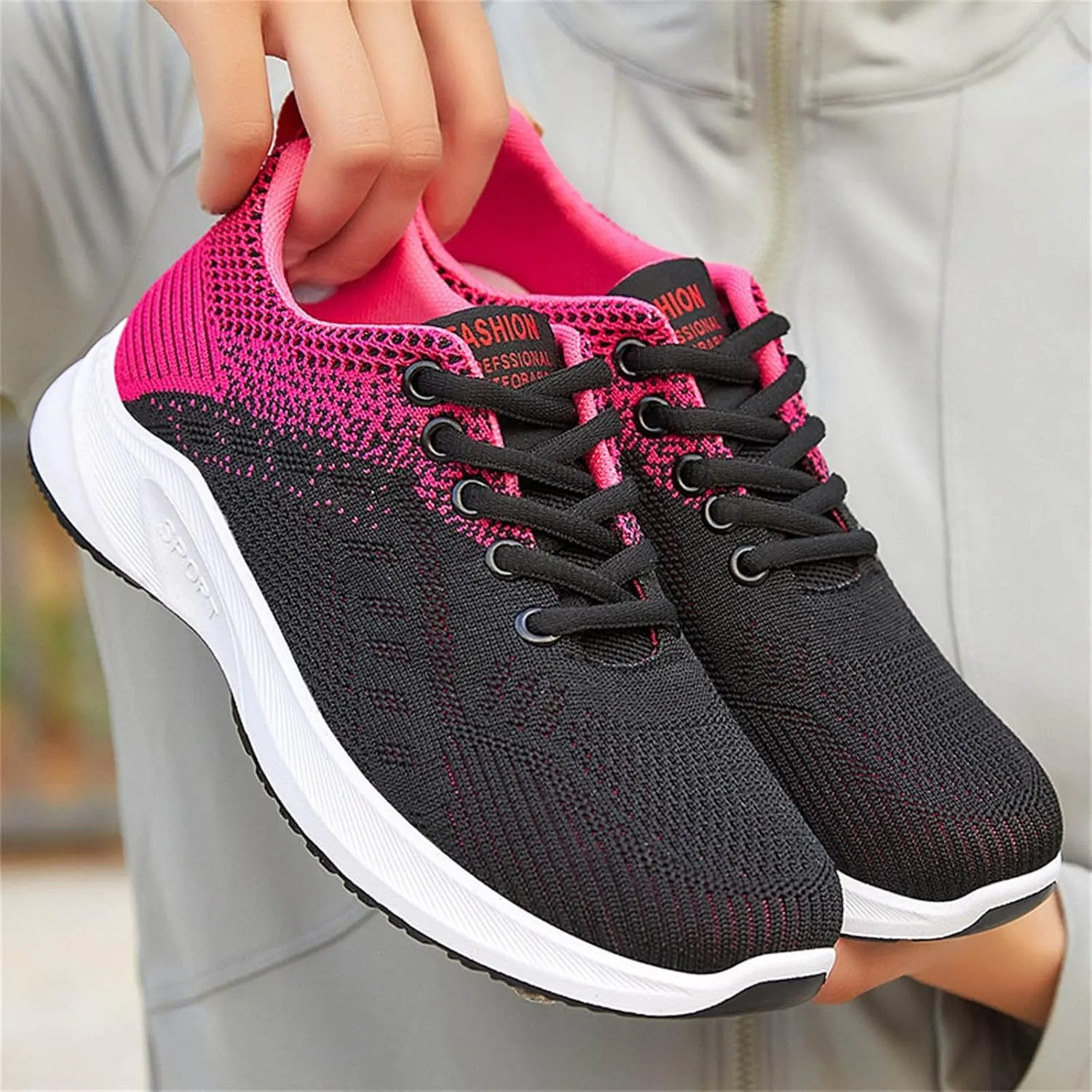 SBGMoSJ Black Platform Sneakers for Women Womens Running Shoes Size 9.5 White Shoes for Women Sneakers Trendy Black Womens Platform Sneakers Size 11 Wide Cycling Shoes for Women