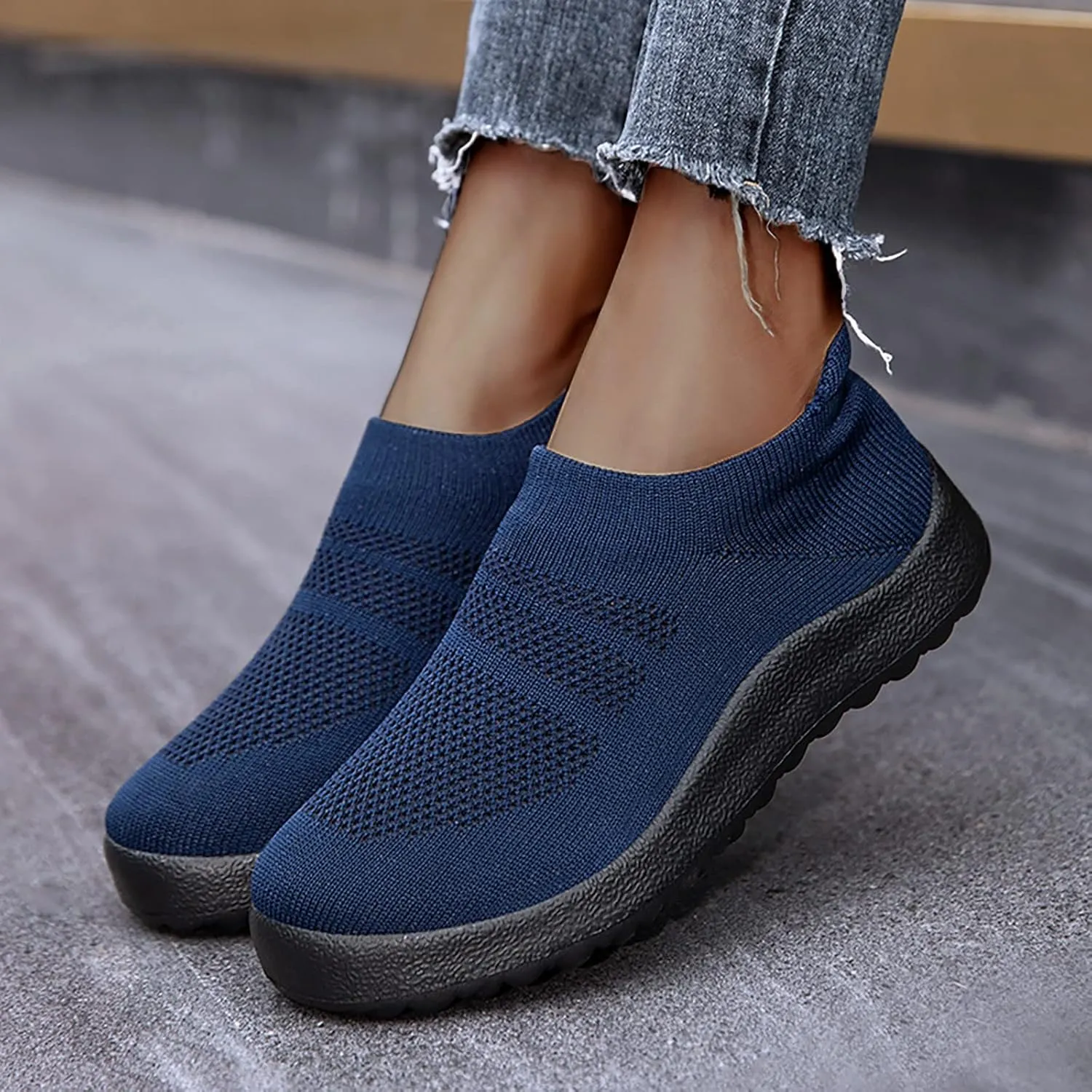SBGMoSJ Women Athletic Walking Shoes Fashion Sneakers Zapato Tenis Antiderrapante para Mujer Womens Casual Shoes Silver Platform Wedge Sneakers for Women Women Slip On Tennis Shoes Size 8