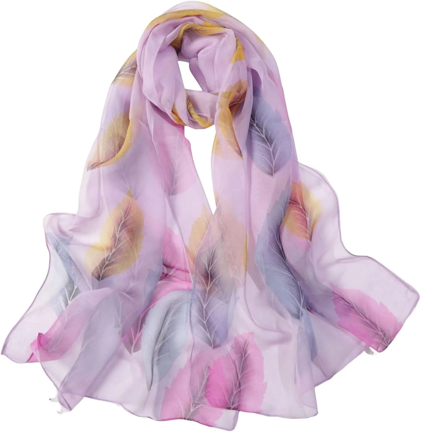 Scarfs for Women Lightweight Scarves Elegant Floral Pattern Sheer Scarfs Shawls Wraps Sunscreen Beach Turban