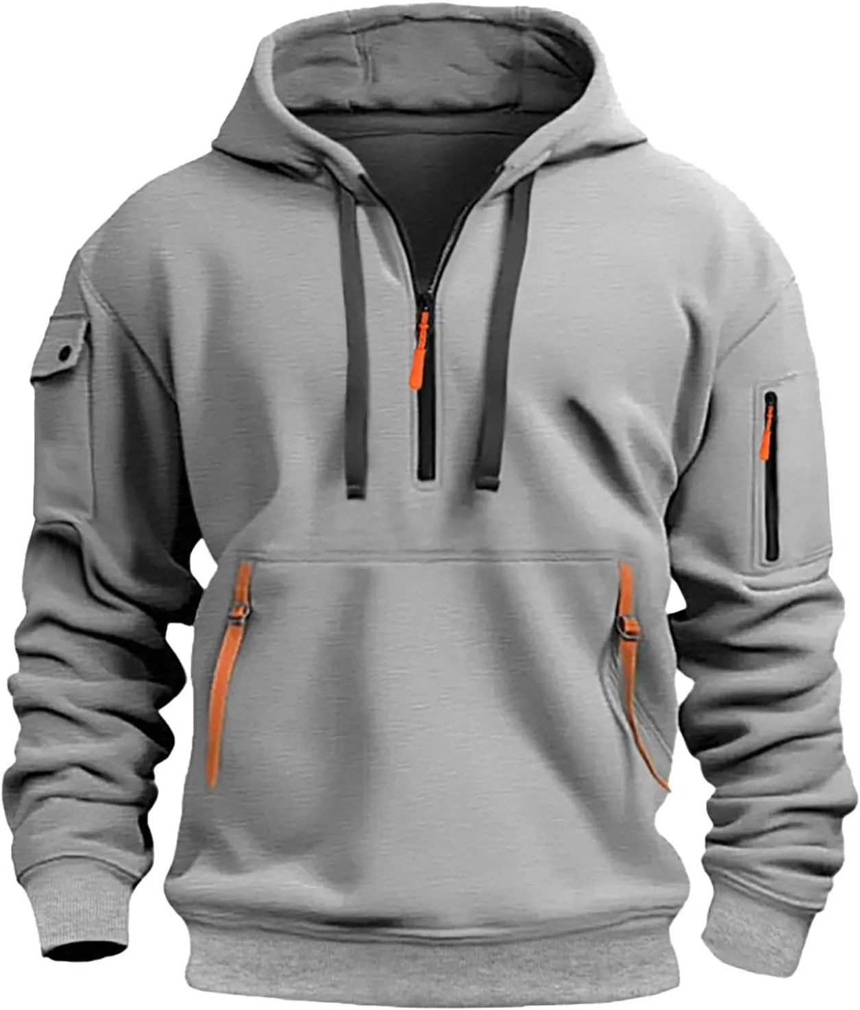 SHAOBGE Tactical Hoodies For Men Quarter Zip Pullover Vintage Workout Hoodies With Pockets Military Tactical Sweatshirt