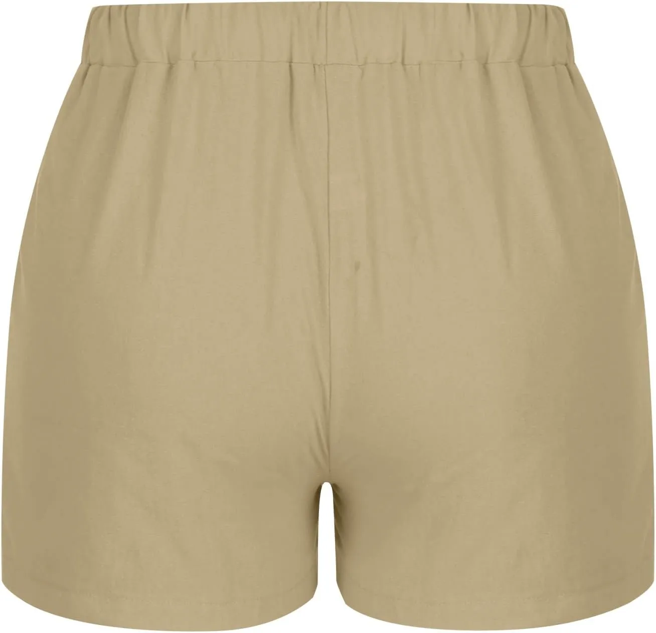 Shorts for Women 2025 Trendy Linen Shorts Casual Summer Plus Size Beach Shorts with Pockets Comfy Wide Leg Shorts