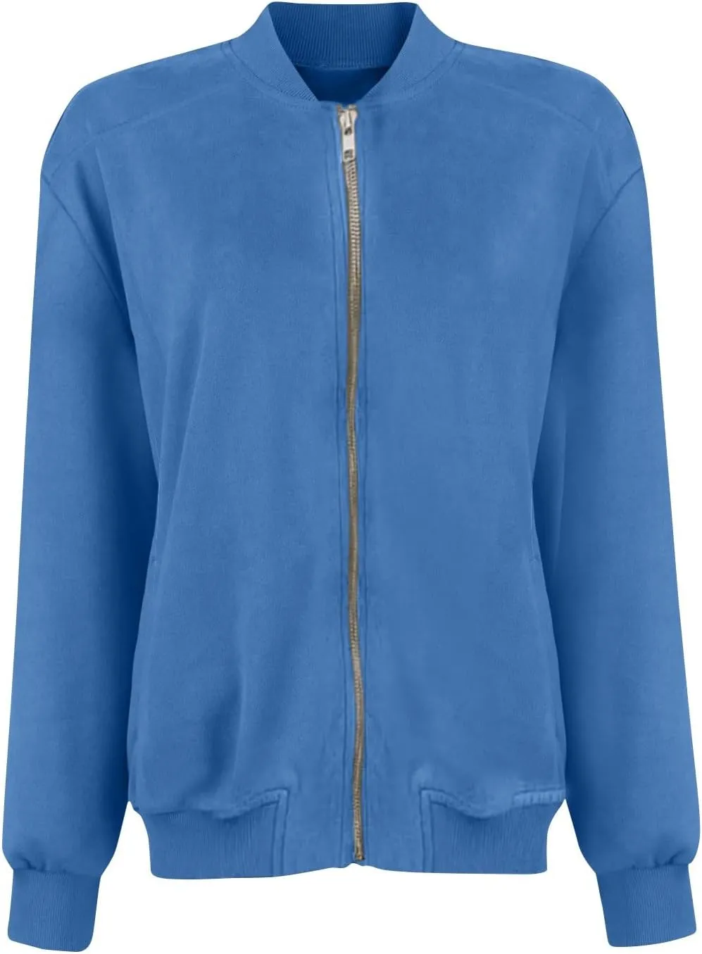 Suede Jackets for Women 2024 Comfy Cropped Zip Up Jackets Trendy Faux Leather Casual Jacket Outwear with Pockets