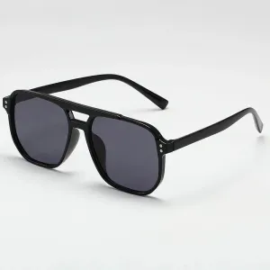 Sun Shades Unisex Vintage Designer Black Square Lenses Big Brand Sunglasses