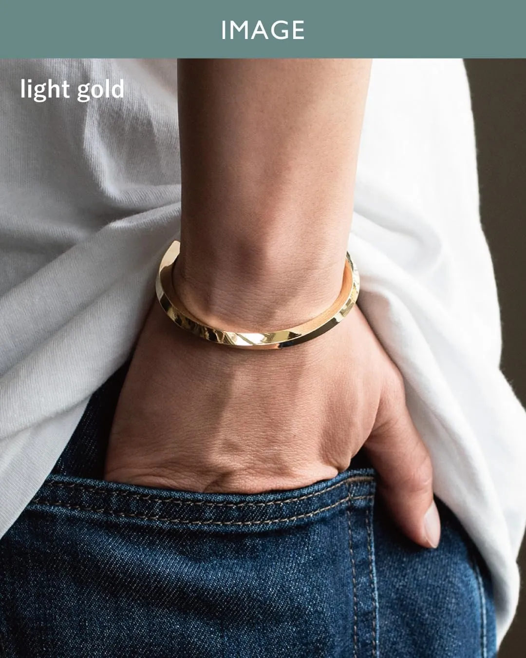 TAVARAT] Cuff Bracelet for men bangle brass twisted Tps-175