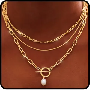 Tgirls Gold Snake Chain Necklaces for Women Layered Necklaces Dainty Choker Necklace Jewelry