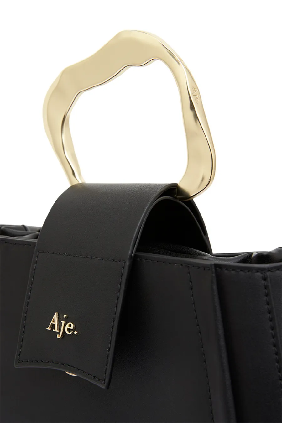 Thea Medium Sculptural Bag Black