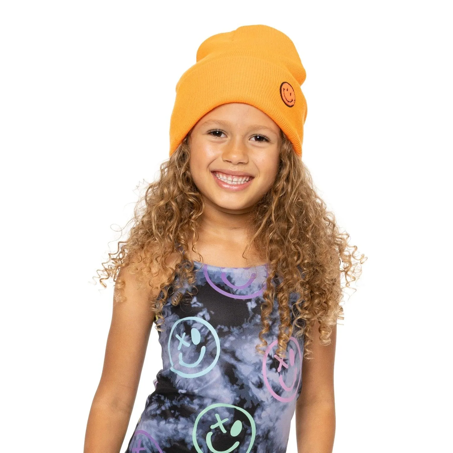 Tween Hats | Solid Color Smiley Beanie | Malibu Sugar