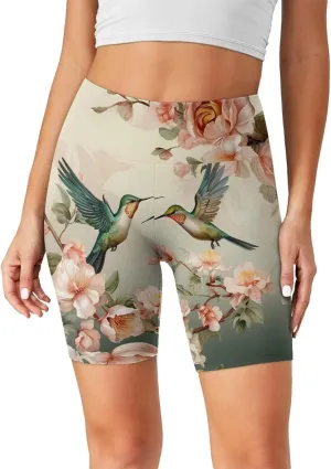 Uourmeti Biker Shorts Women Tummy Control Cycling Shorts Padded Spandex Shorts Plus Size