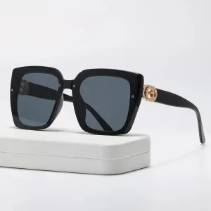 Vintage Men Luxury Frame New Square Brand Big Women Designer Oversized Trending Classic Sun Sunglasses