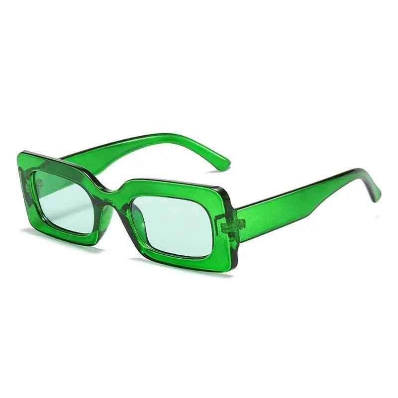 Vintage UV400 Rectangle Frame Sunglasses