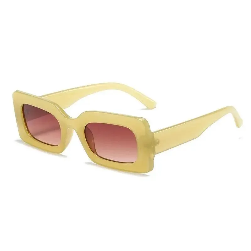 Vintage UV400 Rectangle Frame Sunglasses
