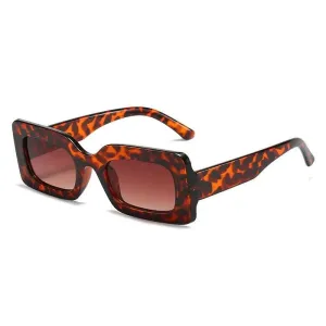 Vintage UV400 Rectangle Frame Sunglasses