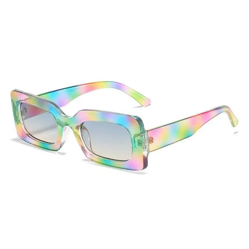 Vintage UV400 Rectangle Frame Sunglasses