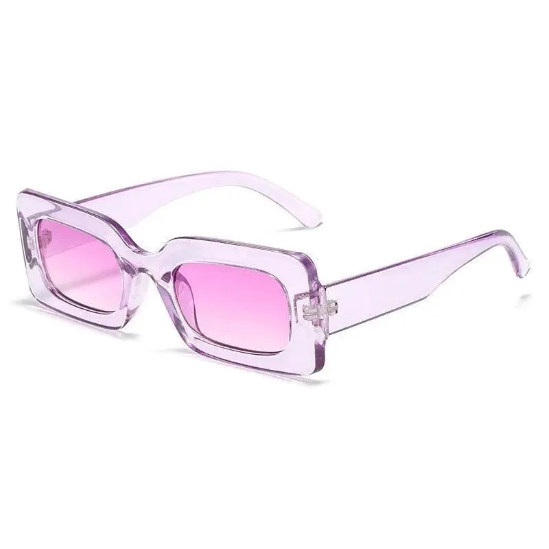 Vintage UV400 Rectangle Frame Sunglasses