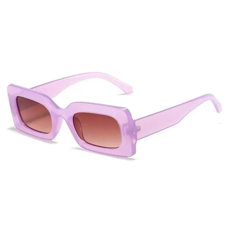 Vintage UV400 Rectangle Frame Sunglasses