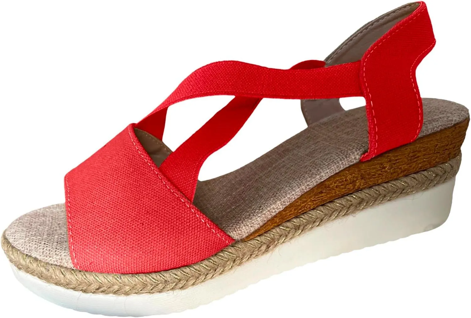 Wedge Sandals for Women Dressy Summer,Platform Wedges for Women,Womens Espadrilles Open Toe Sandals Comfortable Dressy Ankle Strap Slip On Sandals Orthopedic Sandals Casual