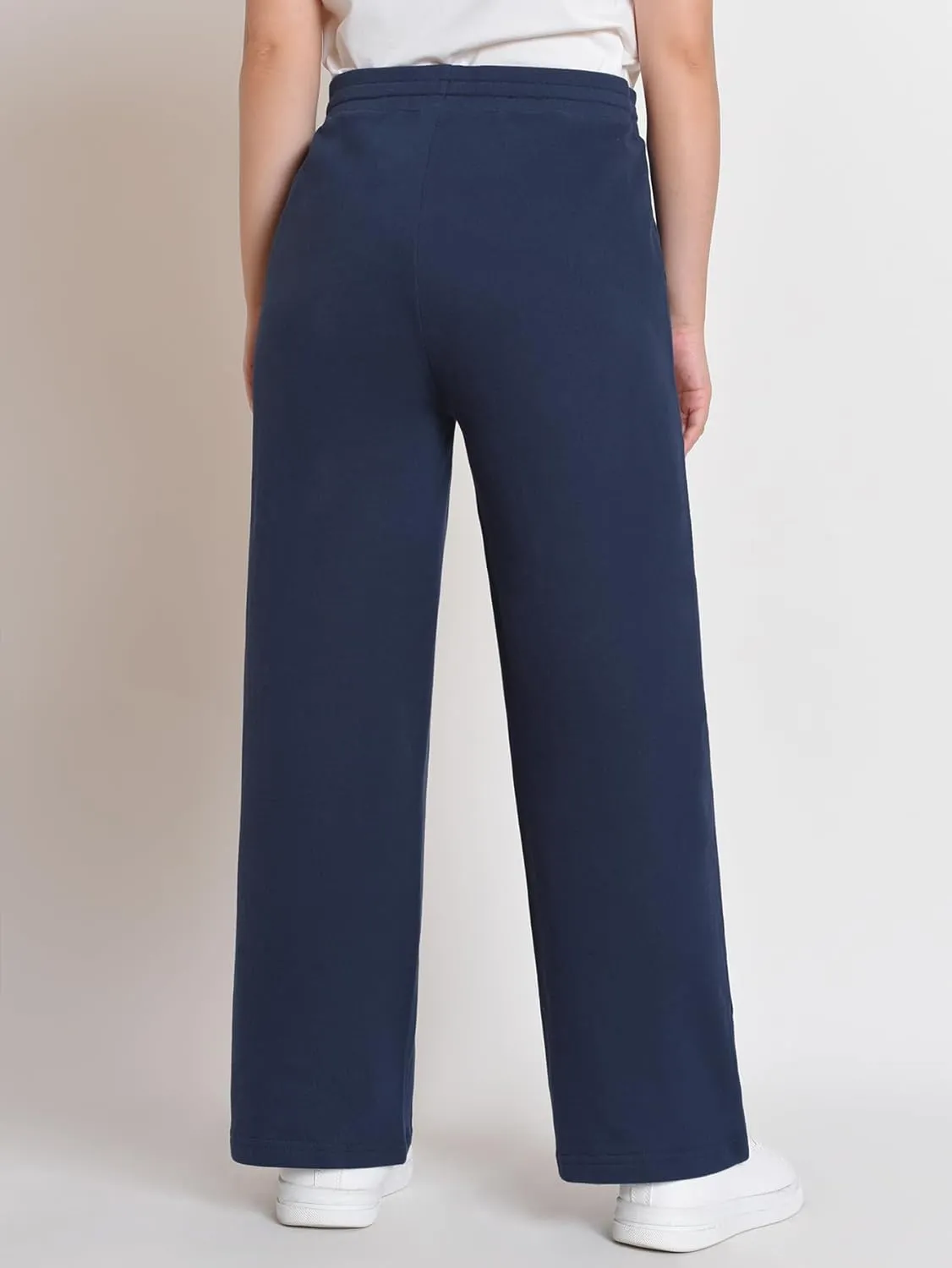 Weintee Women's Petite Wide Leg Sweatpants with Front Seam