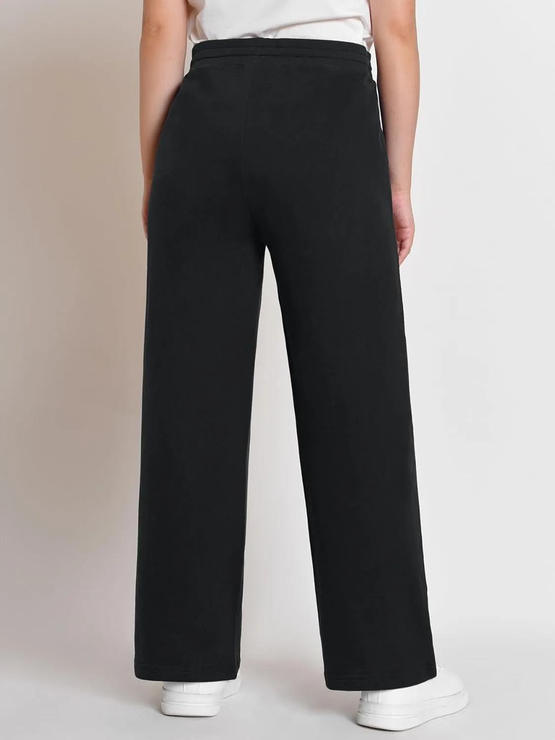 Weintee Women's Petite Wide Leg Sweatpants with Front Seam